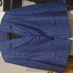 Women's Blue Tweed Jacket